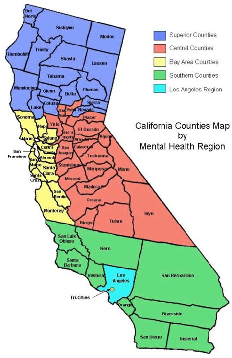 Map of Southern California Region.